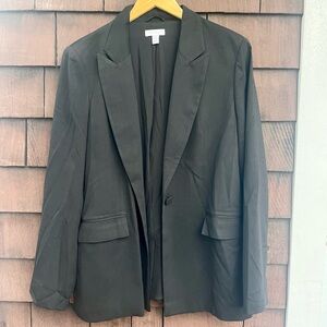 True black oversized Topshop blazer 10/12 L/XL